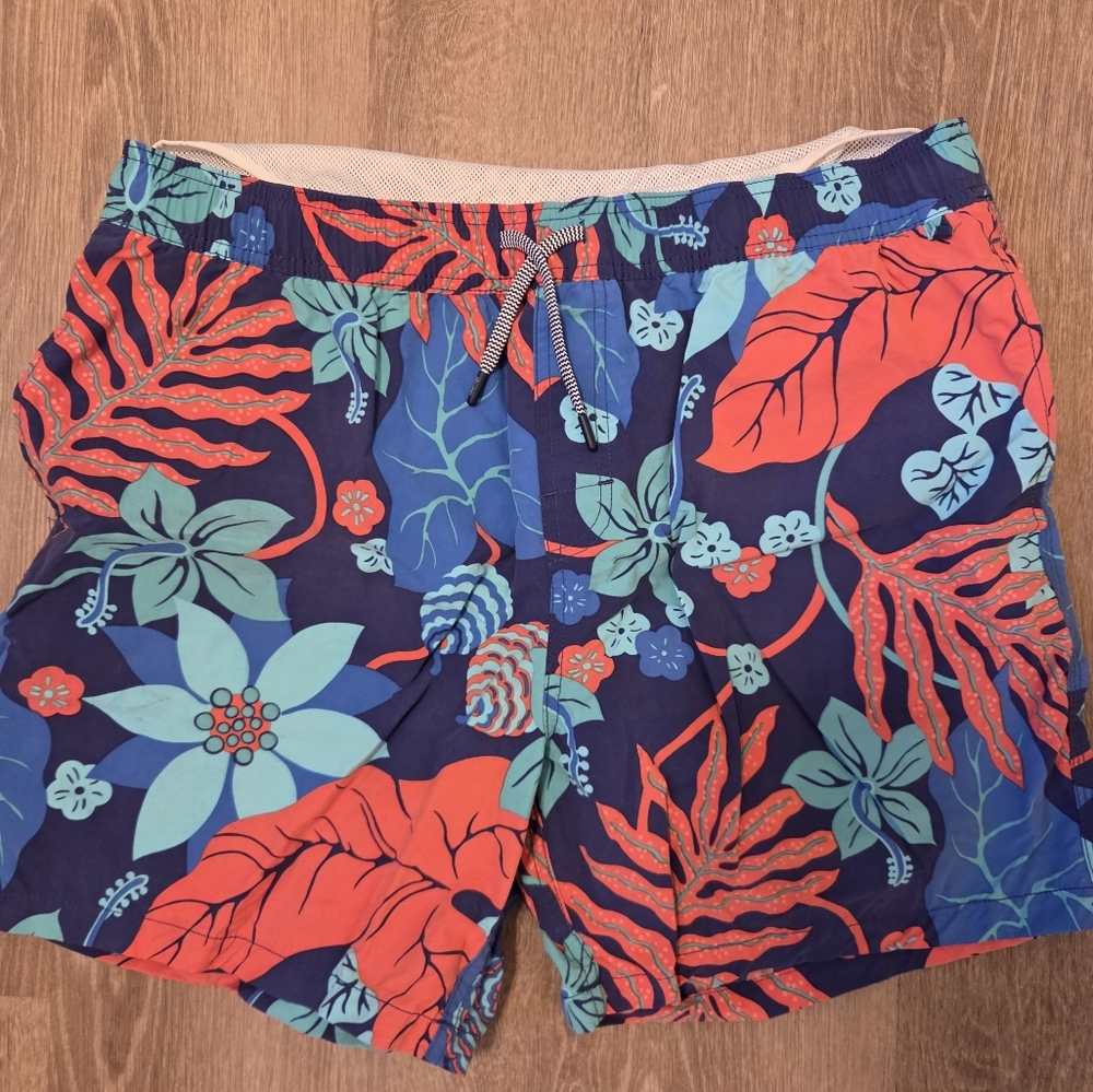 Reyn Spooner Coral and Teal Swim Shorts